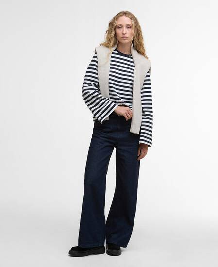 Felpa Robyn con motivo a righe Dark Navy Stripe