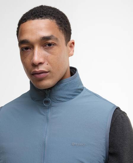 Reversible Fleece Gilet Blue Stone