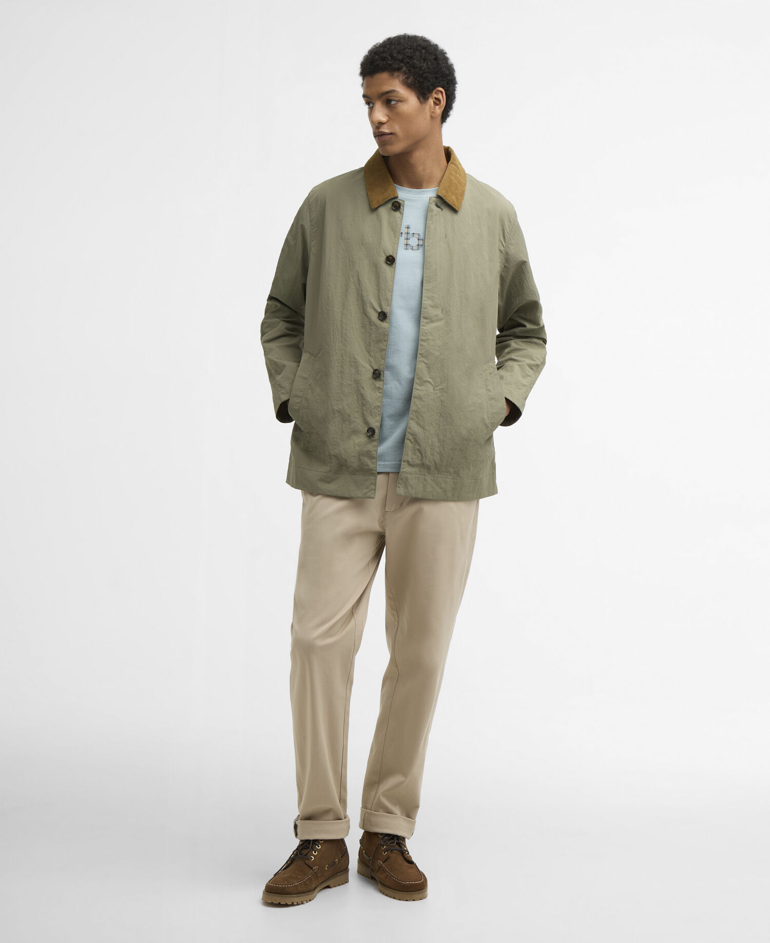 Short Rokig Showerproof Jacket Dusty Olive