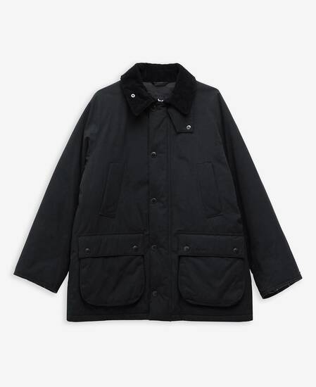 Oversized Bedale Padded Casual Jacket Black