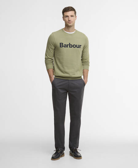 Sweatshirt Pique Logo Laurel Green