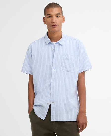 Nelson Striped Short-Sleeved Shirt Blue