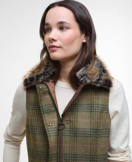 Gilet in lana Rosemary Arabesque/Brown
