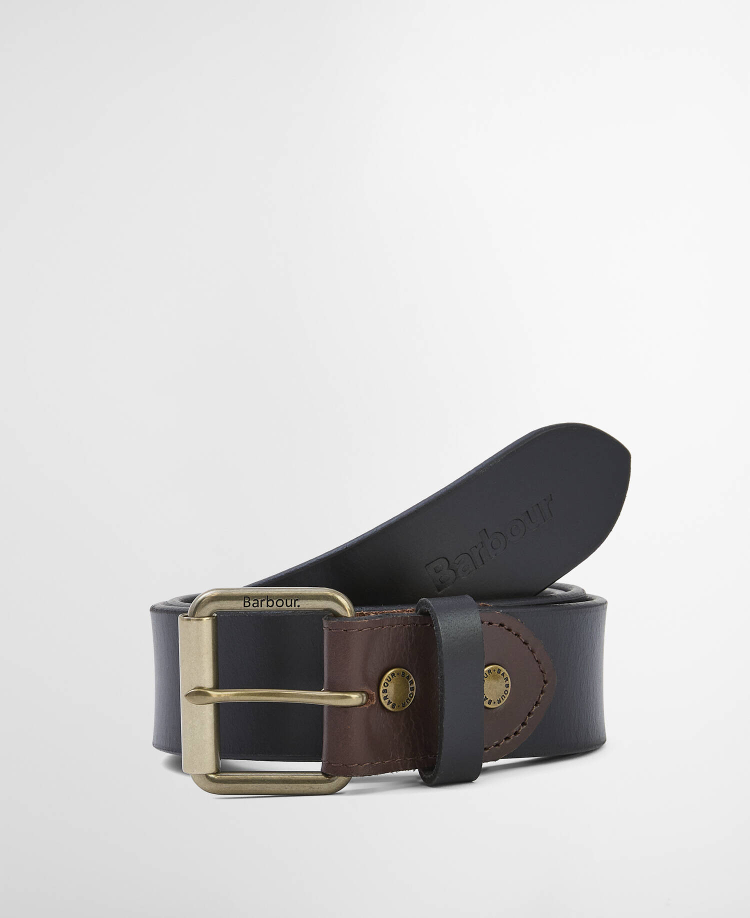 G&uuml;rtel Contrast Leather Black/ Brown image number 0