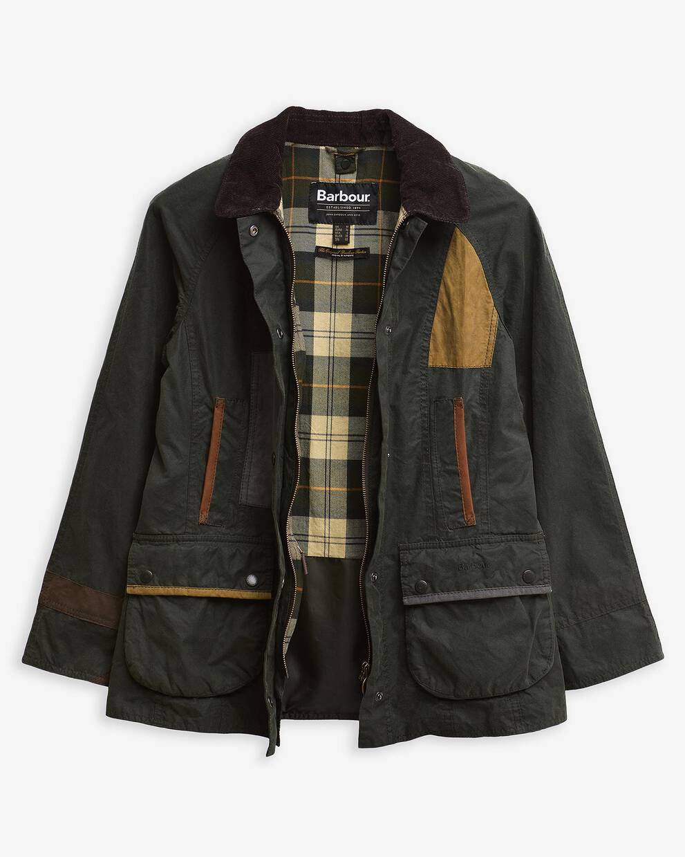 Barbour Re-Loved Beadnell Waxed Jacket - Size 10 Sage