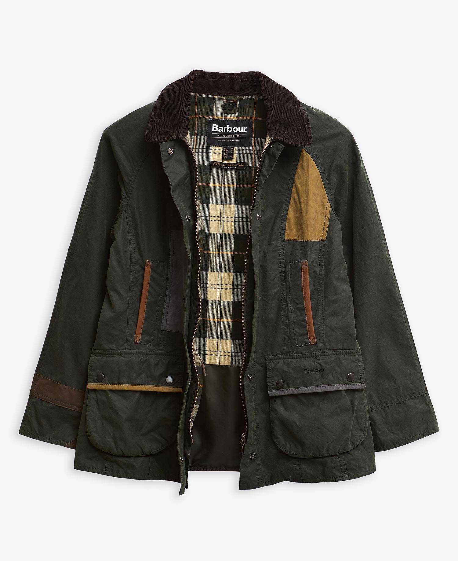 Barbour Re-Loved Beadnell Waxed Jacket - Size 10 Sage image number 1