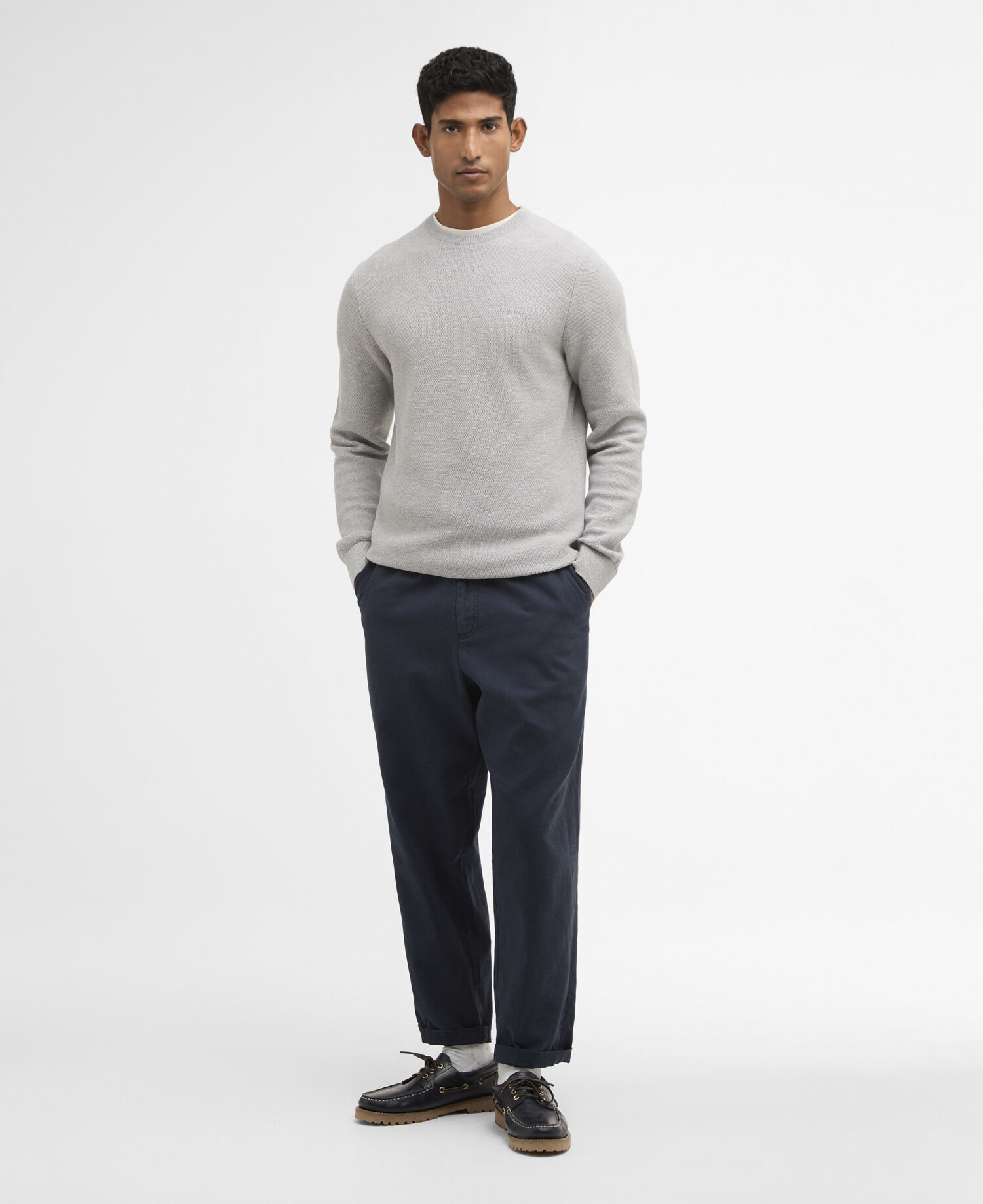Hose Relaxed aus Leinen-Mix Navy