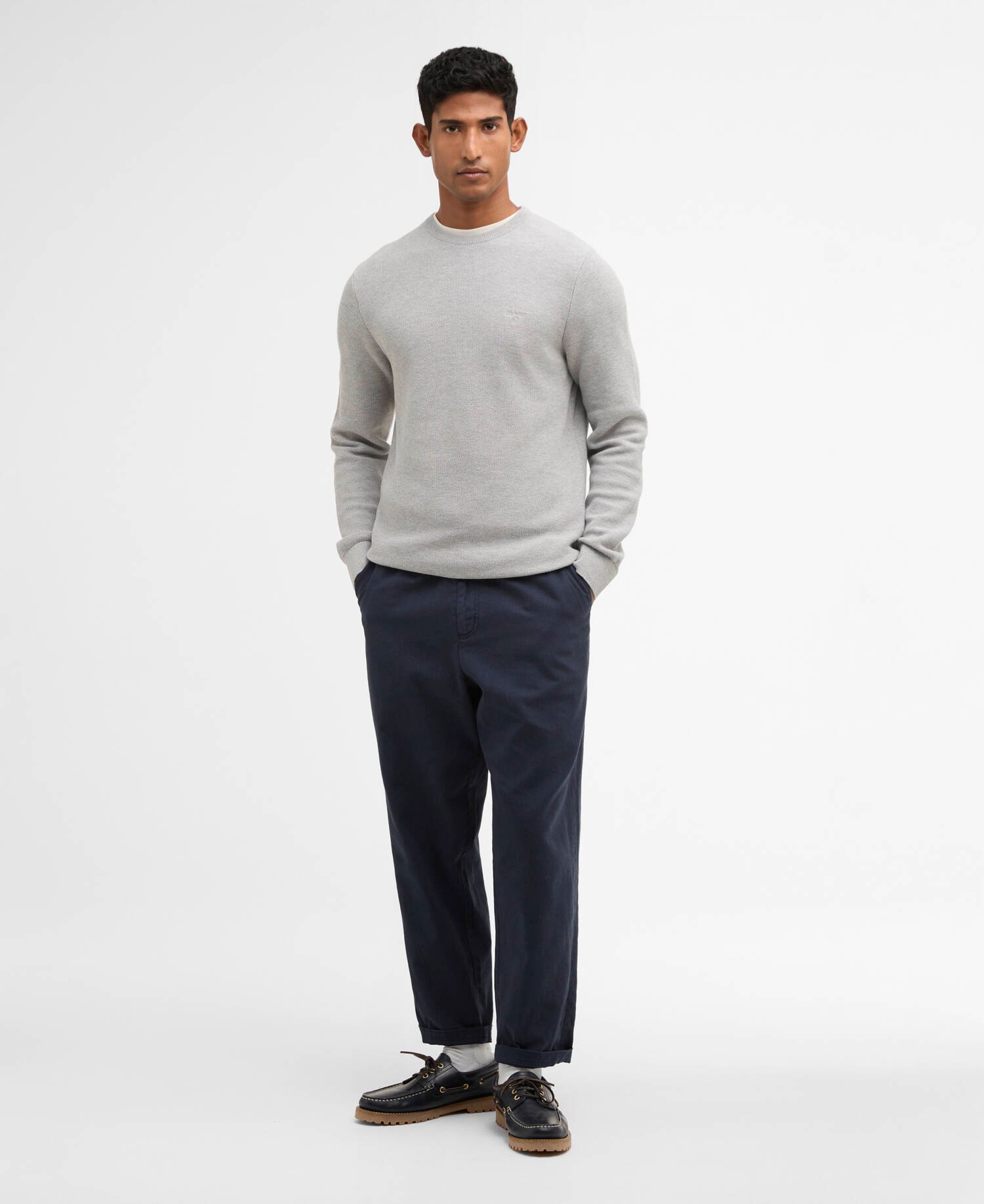 Hose Relaxed aus Leinen-Mix Navy image number 0