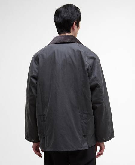 Oversized Bedale Waxed Jacket Classic Grey