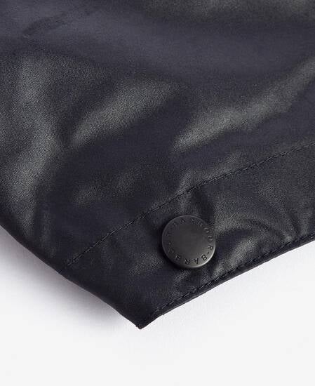Waxed Cotton Plain Hood Classic Black
