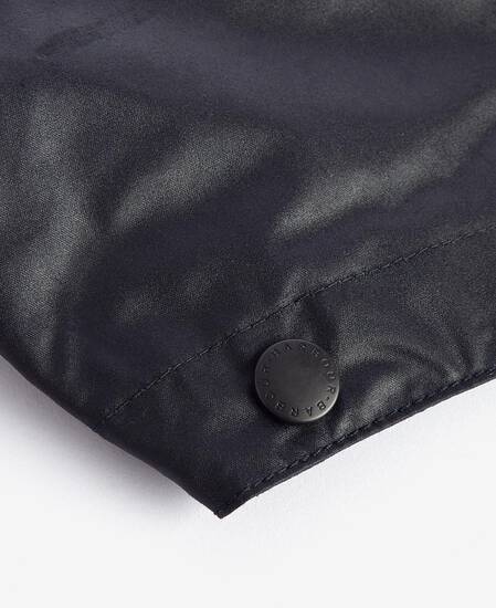 Waxed Cotton Plain Hood Classic Black Waxed Cotton Plain Hood Classic Black