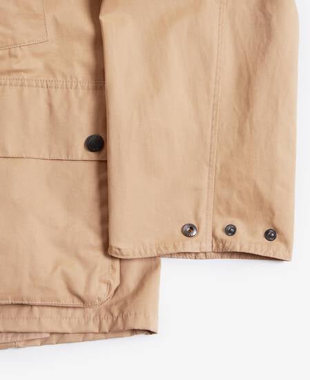 Peached Oversized Bedale Casual Jacket Stone