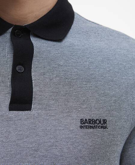 Morley Oxford Polo Shirt Black/Whisper White