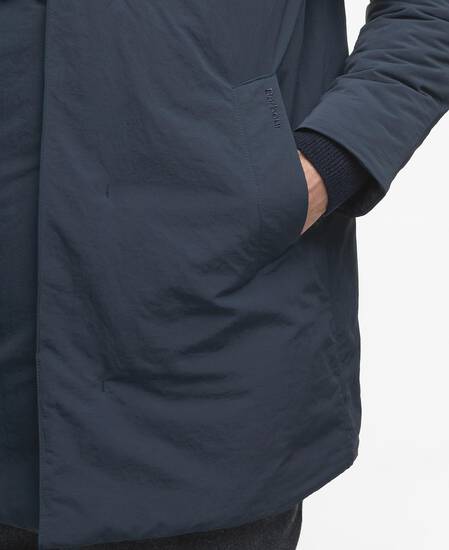 Wadded Lorden Showerproof Mac Dark Navy