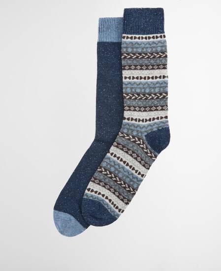Fairisle Socks (Set of 2) Midnight Oak Mix Fairisle Socks (Set of 2) Midnight Oak Mix