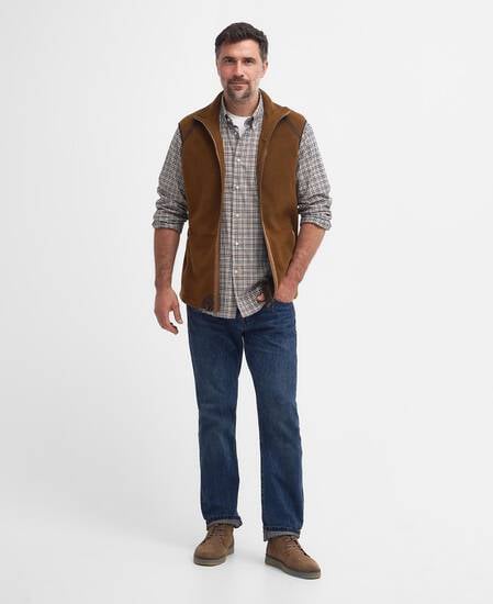 Langdale Fleece Gilet Rust Brown