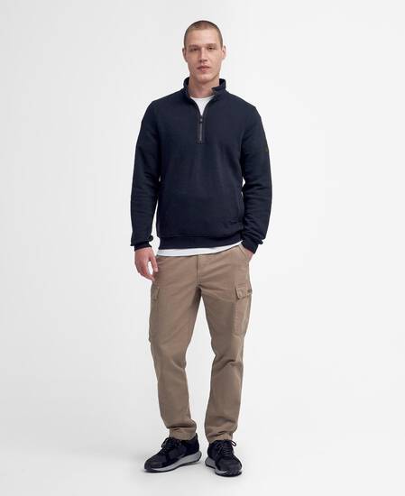 Outline Half-Zip Sweatshirt Classic Black