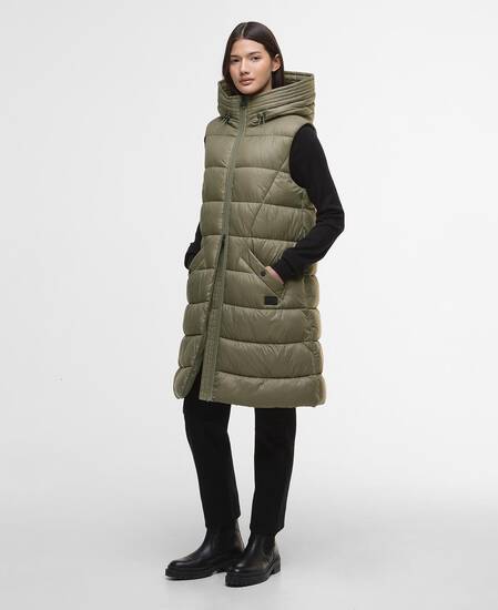 Cecilla Puffer Gilet Dusky Khaki