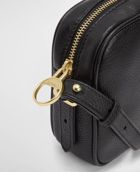 Daphne Leather Crossbody Bag Black