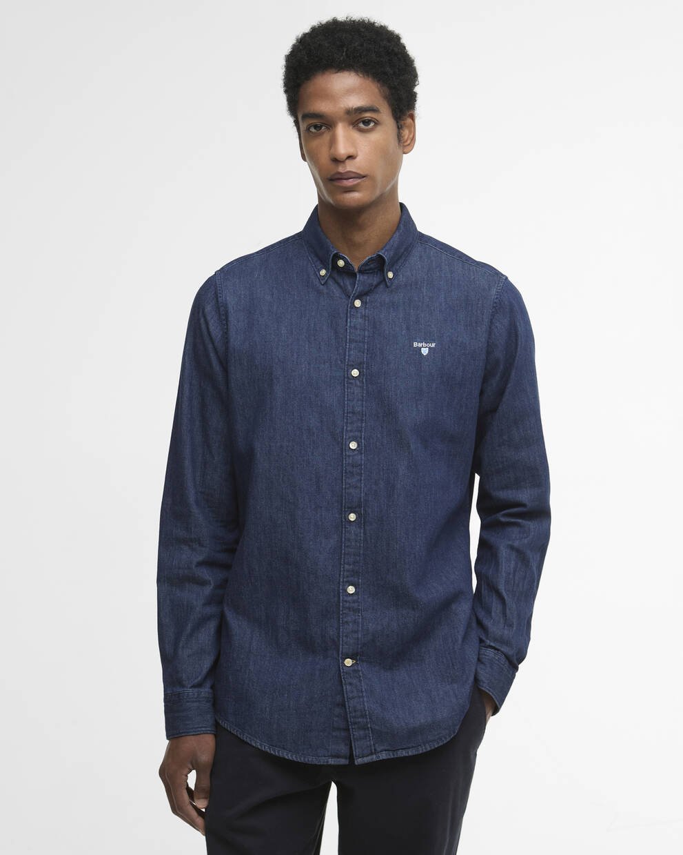 Denim Crest Tailored Long-Sleeved Shirt
