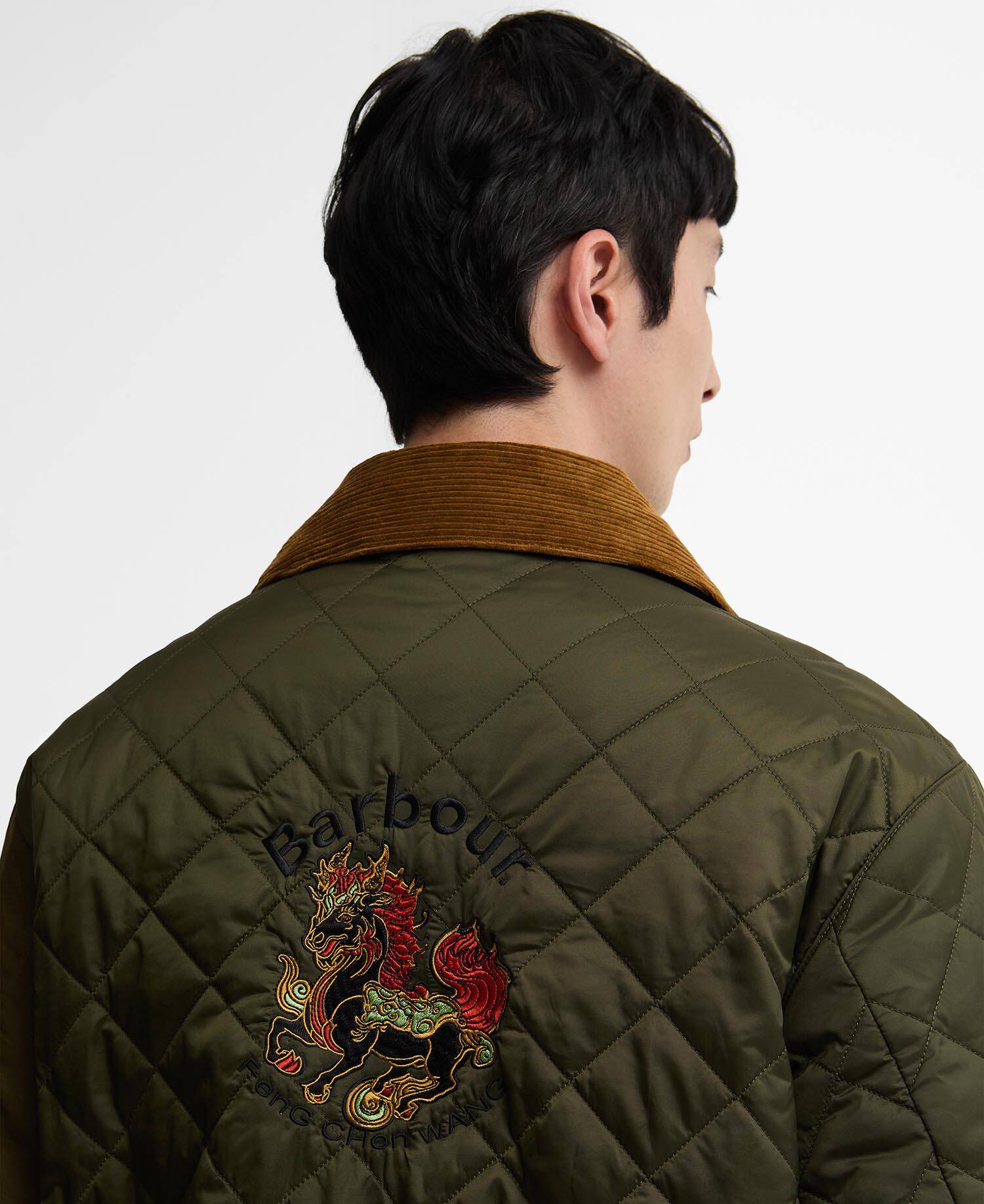 Barbour x Feng Chen Wang Fendale Quilted Jacket Olive image number 9