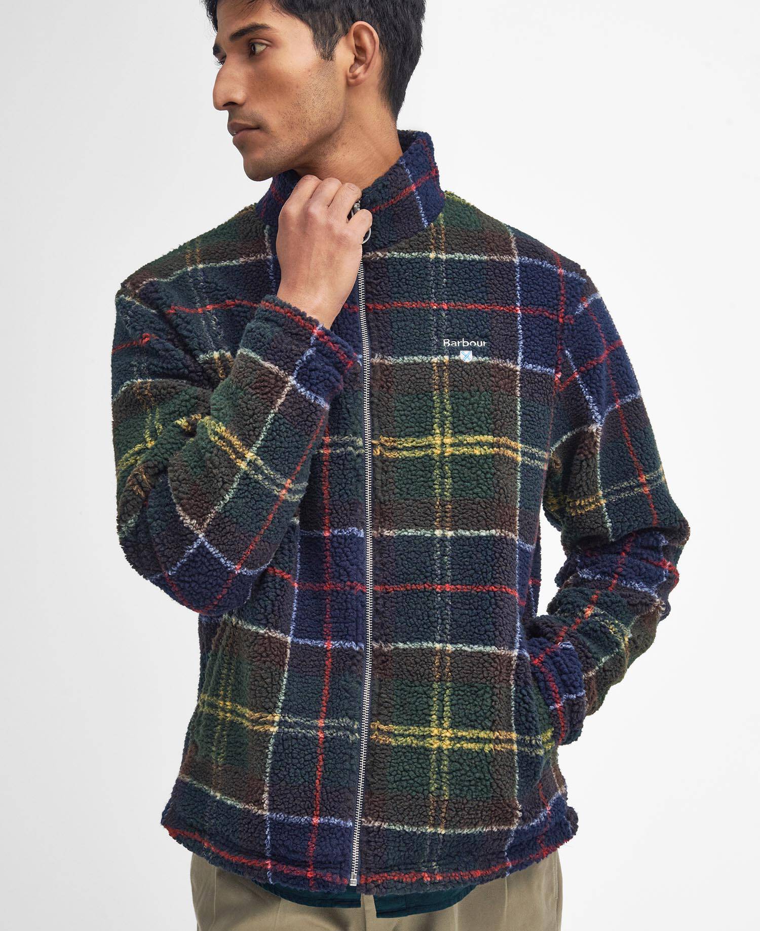 Pile sherpa con motivo tartan image number 3
