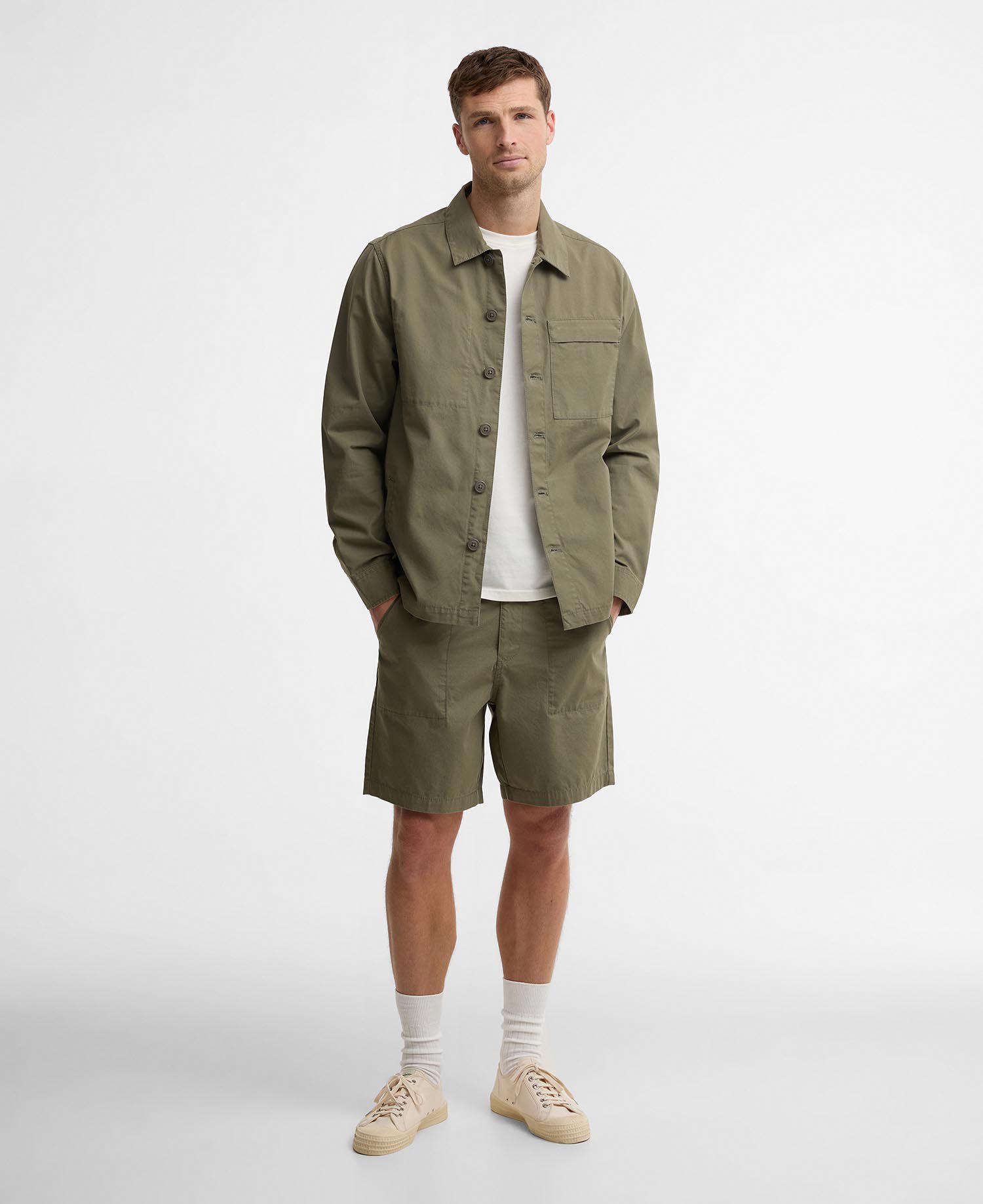 Sherburn Shorts Dusty Olive