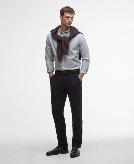Pantaloni in misto lana dalla vestibilità leggermente aderente Navy Pantaloni in misto lana dalla vestibilità leggermente aderente Navy