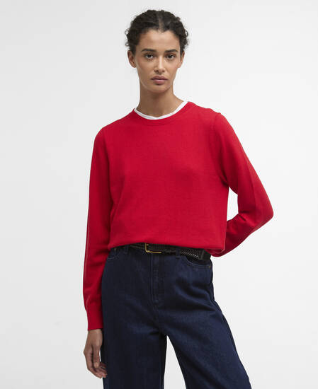 Oakley Merino-Blend Crew Neck Jumper Poppy Red