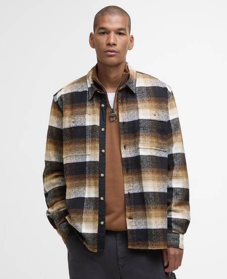 Woodfoot Checked Relaxed Shirt Black