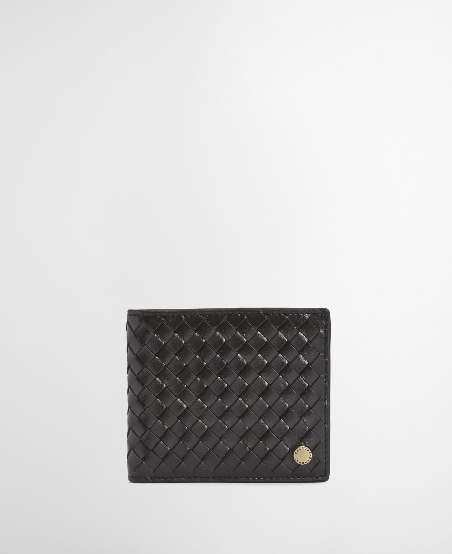 Farne Woven Leather Wallet Black