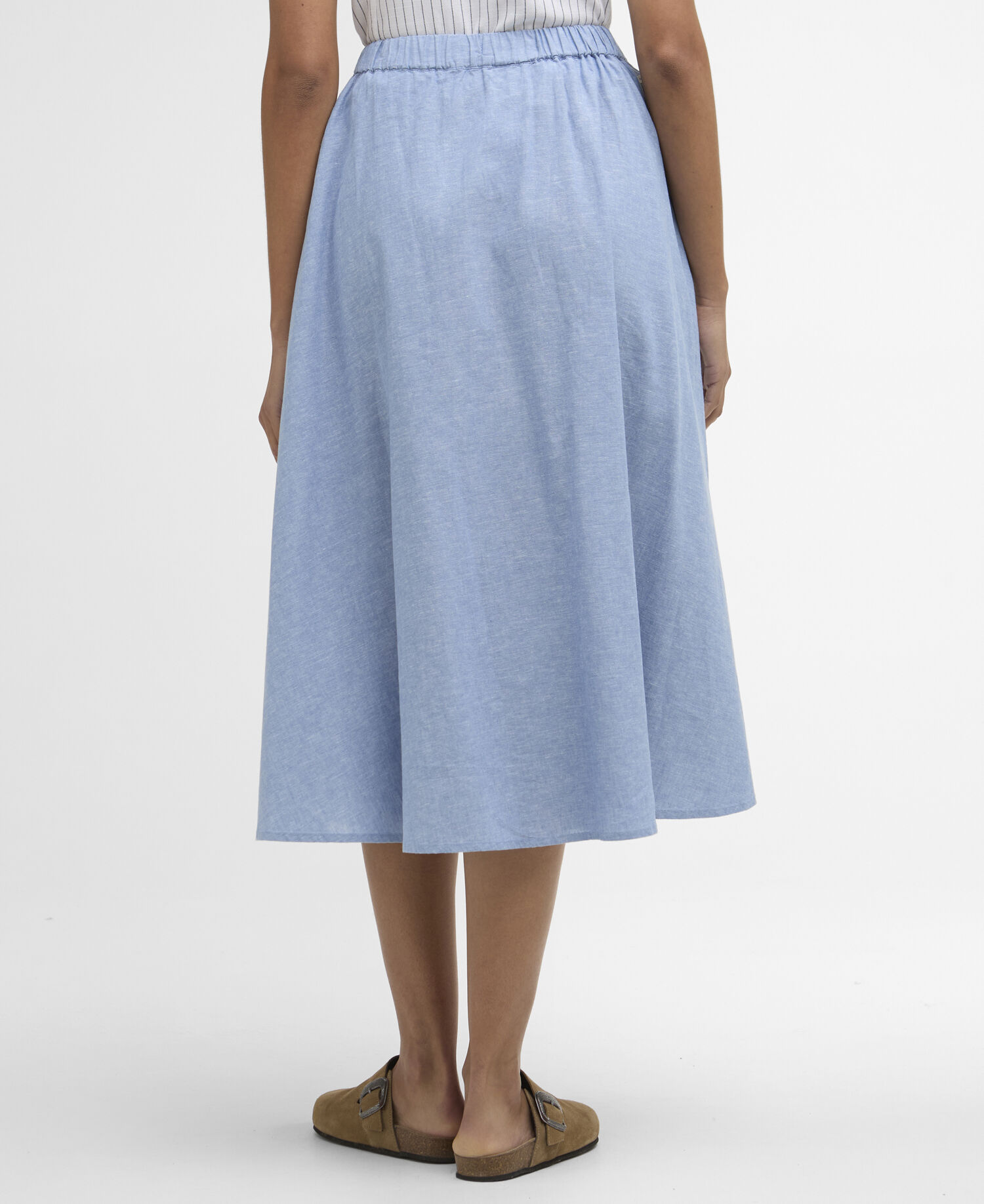 Sutton Midi Skirt Light Chambray