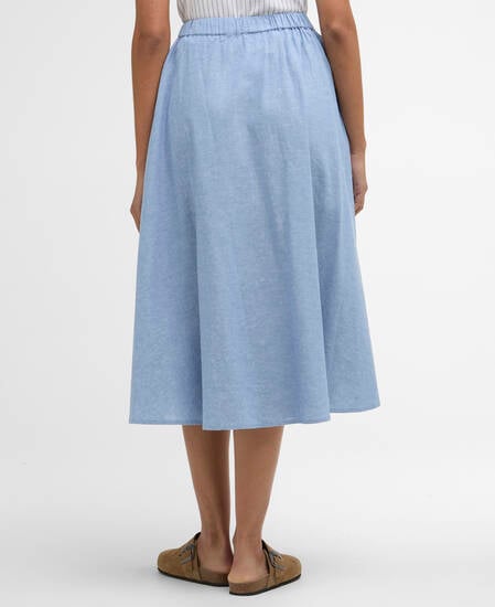 Sutton Midi Skirt Light Chambray