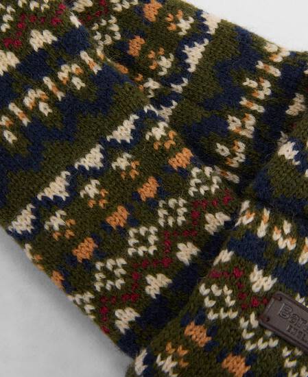 Marlow Fair Isle Dog Scarf Olive