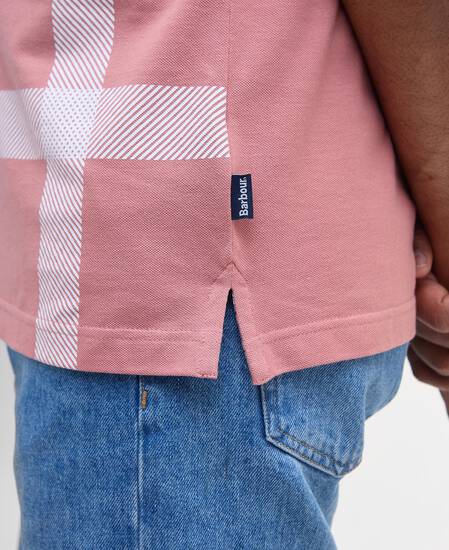 Blaine Tartan Short-Sleeved Polo Shirt Earth Pink