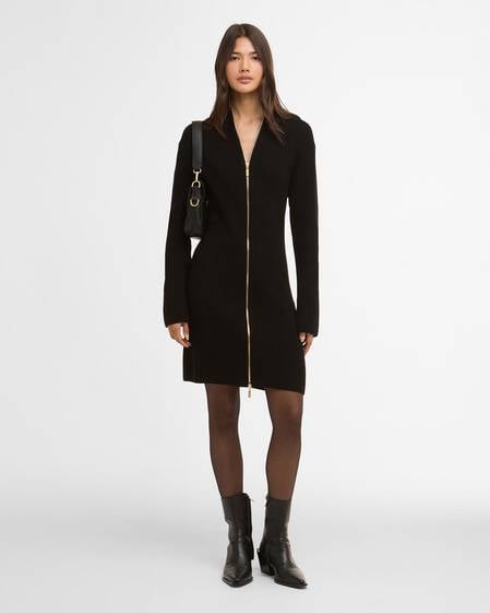 Reagan Knitted Mini Dress Black