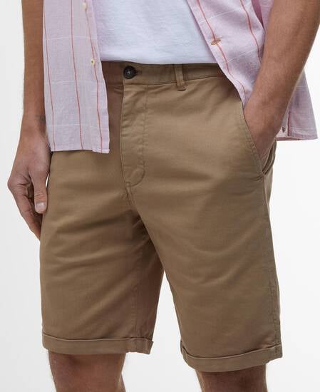 Washed Twill Chino Shorts Stone