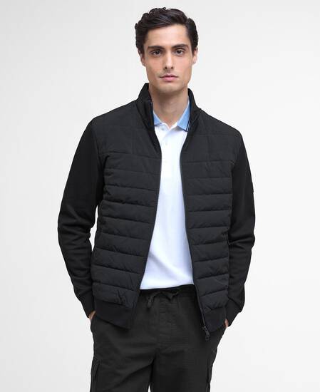 Felpa Collins con trapuntatura orizzontale Black