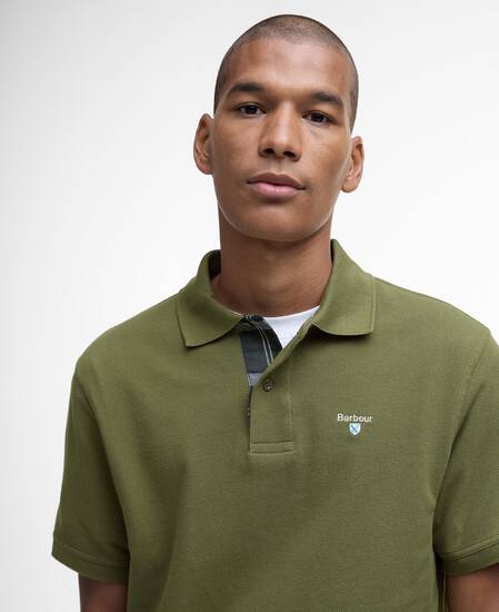 Tartan Pique Polo Shirt Winter Moss