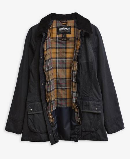 Barbour Re-Loved Beadnell Waxed Jacket - Size 14 Navy Barbour Re-Loved Beadnell Waxed Jacket - Size 14 Navy