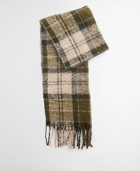 Saltburn Beanie & Tartan Scarf Gift Set Ancient Loden/Dk Green