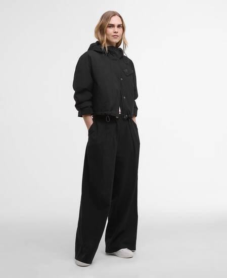 Atlanta Cropped Waterproof Jacket Black