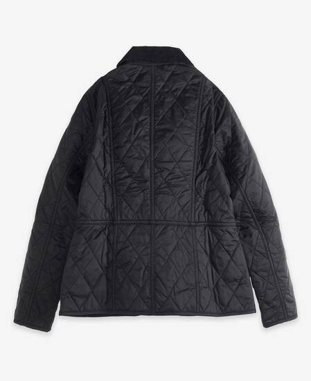 Girls Summer Liddesdale Quilted Jacket Black-Gardenia Girls Summer Liddesdale Quilted Jacket Black-Gardenia