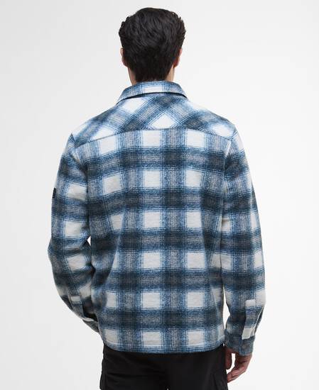 Clayton Fleece Check Overshirt Shaded Emerald