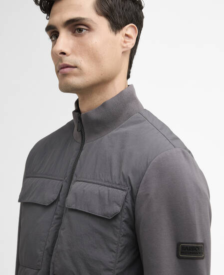 Ethan Quilted Sweatshirt Charcoal