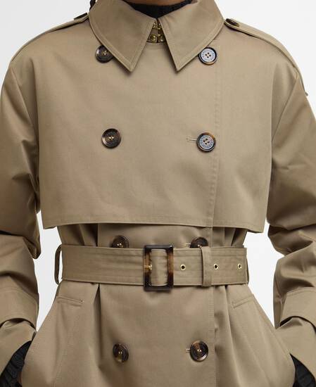 Trench antipioggia Aoife Military Brown/Hessian Tartan