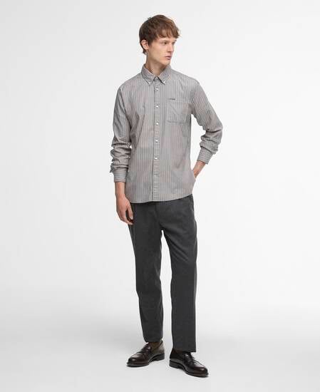 Longfield Striped Tailored Shirt Whisper White