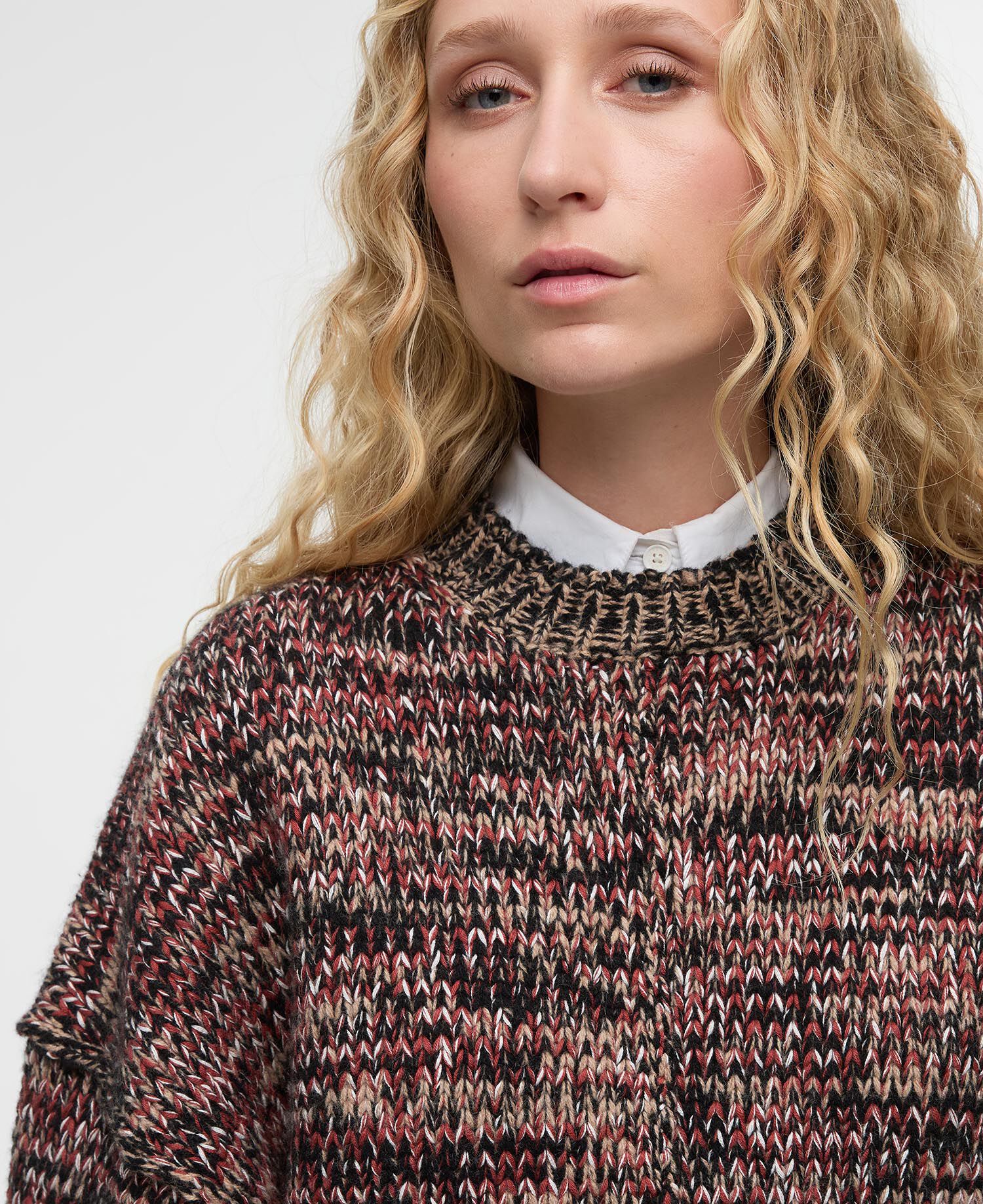 Saima Merino-Blend Crew Neck Jumper Multi