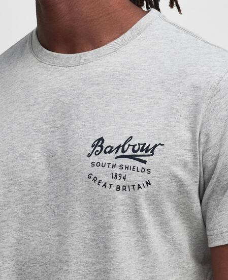 Script Graphic T-Shirt Grey Marl