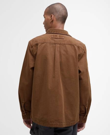 Bowland Garment Dyed Overshirt Umber